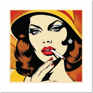 Pop Smoking Girl Posters and Art